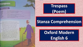 Trespass Stanza Comprehension Class 6 [upl. by Ducan48]