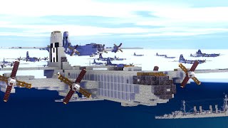 Minecraft USS Missouri Plane Flyover VJ Animation [upl. by Jaehne202]