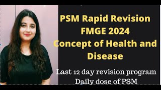 Health amp DiseasePSM RAPID REVISION FOR FMGE WITH MCQsDAILY DOSE OF PSM fmge fmgeexam neetpg [upl. by Hgielime345]