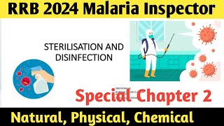 Disinfection and Sterilisation Health and Malaria Inspector RRB 2024  Latest Vacancy  Online class [upl. by Cralg]