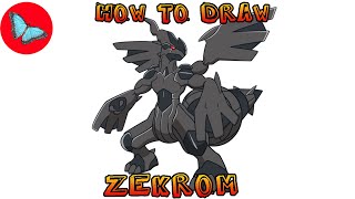 How To Draw Pokemon  Zekrom  Drawing Animals [upl. by Celia940]