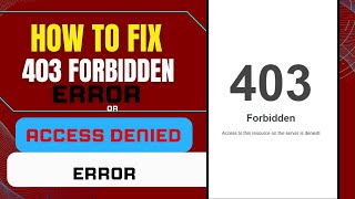 How to fix 403 forbidden errorAccess denied error in WordPress [upl. by Arayc]