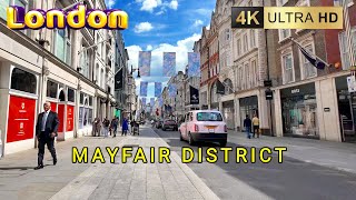 Mayfair London Exploring Exclusive Avenues in 4K60fps [upl. by Haymo]