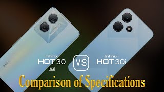 Infinix Hot 30 5G vs Infinix Hot 30i A Comparison of Specifications [upl. by Tnecillim]