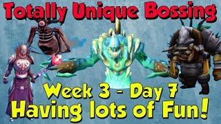 Week 3 Day 7  Super Fun Day Runescape 3 Totally Unique Bossing 21 [upl. by Cassella]