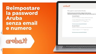 Reimpostare la password Aruba senza email e numero [upl. by Kris]