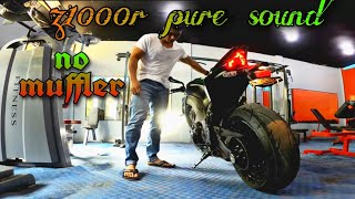 z1000r pure sound  no muffler z1000r [upl. by Aimerej308]