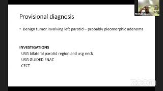 PG CLINICS PAROTID TUMOUR [upl. by Corvin426]