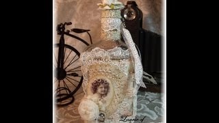 Laurie Moores Decorated Vintage Bottle  SOLD [upl. by Liponis]