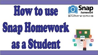 How to use snap homework as a student  Snap Homework latest features [upl. by Guttery]