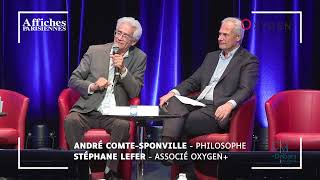 Débats du Cercle  André ComteSponville livre les secrets du bonheur au travail [upl. by Htezil350]