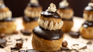 Hazelnut Praline Religieuse  Delightful and Creamy Dessert [upl. by Leamiba]