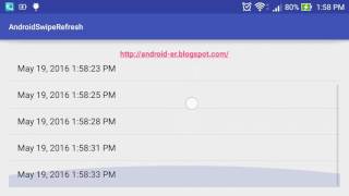 SwipetoRefresh ListView using SwipeRefreshLayout [upl. by Floria]