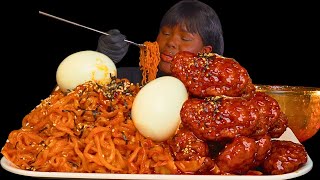 ASMR SPICY CHICKEN WINGS amp SPICY NOODLES DUMPLINGS MUKBANG NO Talking Sticky Eating Sounds [upl. by Riocard273]