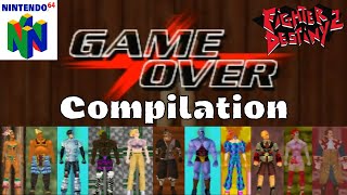 Fighter Destiny 2 Nintendo 64  Continue amp Game Over Compilation [upl. by Hearn]