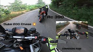 Rc 390 vs Duke 200 full throttle amp cornering Rc 390 Machine 💀R15  Duke 200 Sunday Ride 💥 [upl. by Namyac]