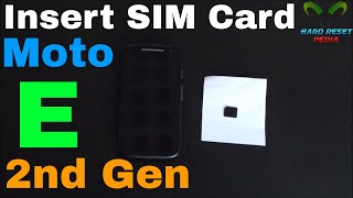 Motorola Moto E 2nd Gen Insert The SIM Card [upl. by Claudina471]