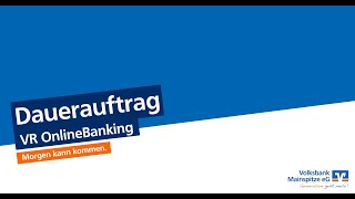 VR OnlineBanking Dauerauftrag [upl. by Capello243]