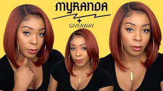 Outre Synthetic Melted Hairline Deluxe Wide HD Lace Front Wig  MYRANDA GIVEAWAY WIGTYPESCOM [upl. by Hctim]