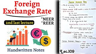 Foreign Exchange Rate Part3  ECONOMICS  Lec109  Handwritten notes  An Aspirant [upl. by Catlaina]