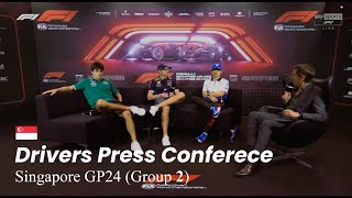 F1 Drivers Press Conference Group 2  SingaporeGP 2024 [upl. by Ennybor899]