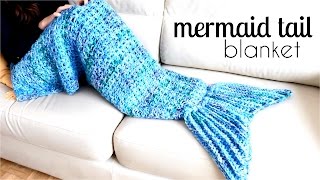 How to crochet a MERMAID TAIL BLANKET ♥ CROCHET LOVERS [upl. by Adamek]