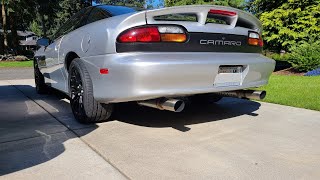 The Worlds First SLP Flowmaster Quiet mouth Exhaust 4th Gen Cammed Camaro Sound Clips [upl. by Reivad]