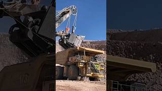 Bucyrus 495 BI shovel with Komatsu 930E dumptruck mining [upl. by Skipp638]