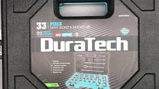 Review  DURATECH Socket amp Ratchet Set 12”  33 Pcs Metric amp SAE [upl. by Sulienroc]