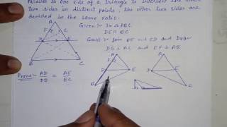 Basic Proportionality Theorem BPT ncert maths class X Ch 6 Triangle [upl. by Ardnasirk]