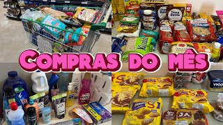 COMPRAS DO MÊS NO SUPERMERCADO QUANTO GASTAMOS Mostrei tudo 🛒💕 [upl. by Ynttirb]