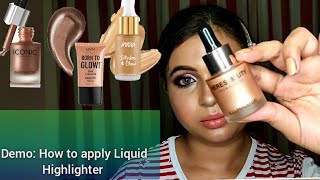 Demo How to apply illuminator for glossy makeup Liquid Highlighter [upl. by Seto]