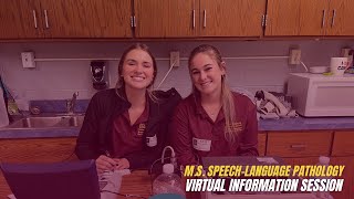 Virtual Information Session MS SpeechLanguage Pathology 2024 [upl. by Vish]