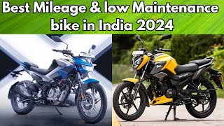 Best Mileage and low Maintenance bike in India 2024 [upl. by Orgell]