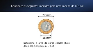 Exercício de Geometria Plana Coroa Circular [upl. by Fulmis]