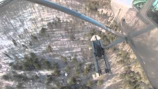 C170B Ski Plane CFHER Landing at Malcom Lake Ontario Feb 09 2013  Mikes place [upl. by Annoik]