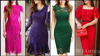 Mesmerising Vintage Alecon Lace Patchwork Sheath Column party wear Plus Size Veince bodycon dress [upl. by Loris]