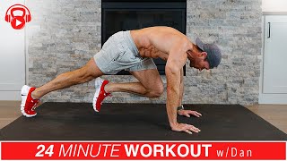 24 MINUTE  Full Body Tabata Workout  No Repeats w Dan TIFFxDAN [upl. by Eydie597]