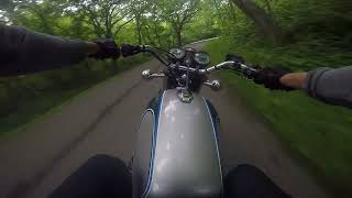 1977 Yamaha XS750 Cruise POV [upl. by Aihsotan577]