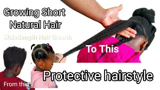 How to do protective style for two years olds short Natural hair Short Natural hair style twist [upl. by Uamak]