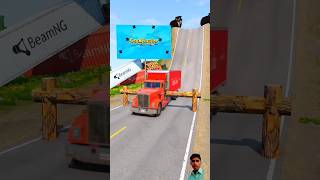 Colored Truks amp school Buses vs Log Trap BeamNGDrivebeamngdrive beamng truck bus shorts [upl. by Khan665]