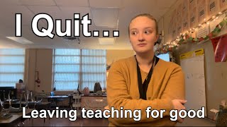 I Quit My Teaching Job Mid Year… [upl. by Odradlig]