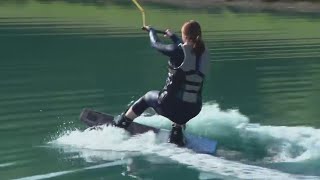 Wheres Brittany Learning how to wakeboard at Hydrous in Little Elm [upl. by Gerson]