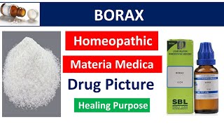 Borax Homeopathic Medicine  Drug Picture  Materia Medica bhms borax materiamedica [upl. by Mchenry732]