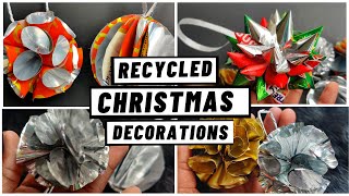 NEW DIY CHRISTMAS RECYCLED DECORATIONSEMPTY PACKET REUSE IDEALOW BUDGET CHRISTMAS CRAFT IDEAS [upl. by Ramgad]