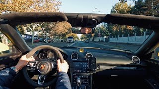 POV Driving Porsche 718 SPYDER Following a Mclaren 675LT [upl. by Barbee716]