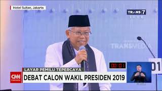 Jawaban Cawapres Tentang KETENAGAKERJAAN  DEBAT CAWAPRES PEMILU 2019 [upl. by Zonda518]