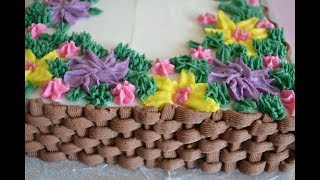 Blechkuchen aufpeppen Korb mit Frühlingsblumen [upl. by Rhine]