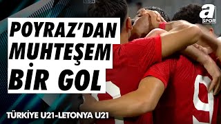 GOL Poyraz Yıldırım Türkiye U21 30 Letonya U21  U21 Avrupa Şampiyonası Elemeleri  11102024 [upl. by Lipson675]