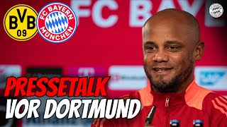 Pressetalk mit Vincent Kompany vor dem Klassiker gegen Dortmund  Bundesliga [upl. by Yeta]